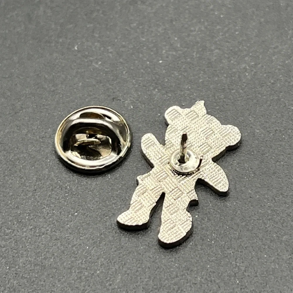 Cute Cartoon Bear With Pink Bow‎ & Dress Lapel Hat Pin